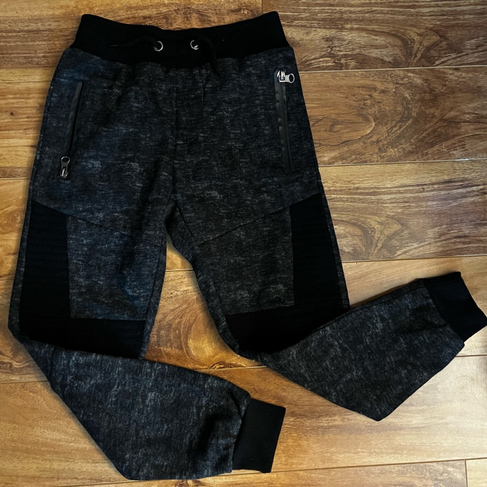 Boys Sporty Black Joggers
